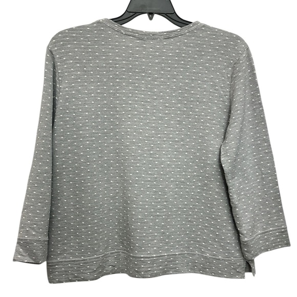 Fresh Produce Polka Dot Sweater Size XL Gray Textured Pullover - Picture 3 of 6